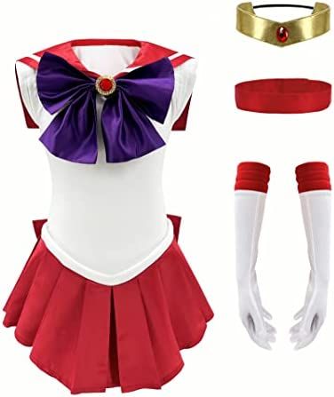 Sailor Mars Costume, Gloves Anime, Sailor Moon Cosplay Costumes, Sailor Mars Cosplay, Sailor Moon Costume, Anime Skirts, Emily Corpse Bride, Moon Costume, Sailor Costume