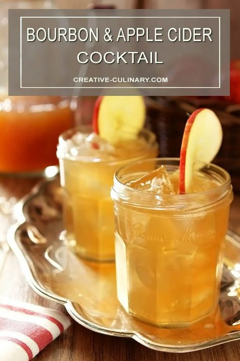 This Bourbon and Apple Cider Cocktail is the perfect Fall libation; plus it's so easy and delicious! Non Alcoholic Drinks With Ginger Ale, Drinks With Ginger Ale, Alcoholic Drinks With Ginger Ale, Drinks With Ginger, Bourbon Apple Cider, Apple Cider Drink, Cider Cocktail, Cider Drinks, Apple Cider Cocktail