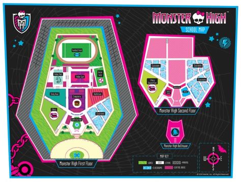 Monster high map Monster High Printables, Monster High Room, Monster High Wiki, Monster High House, Ghoul School, Monster H, Monster High School, School Photographer, Arte Monster High