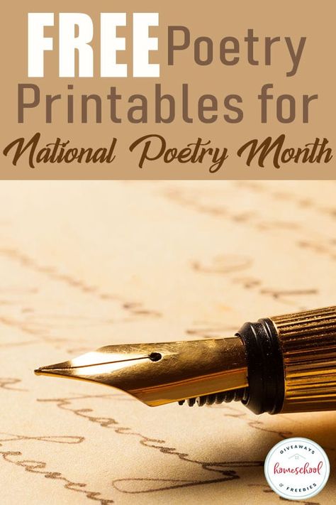 Adding poetry into your language arts learning doesn't have to be hard. With a few tips and a lot of FREE printables, you can easily create a wonderful poetry unit. #poetry #homeschoolers #hsgiveaways #homeschooling Poetry Study Homeschool, Poetry Activities Elementary, Poetry Unit Study, Cinquain Poetry, Teaching Poetry Middle School, Elementary Poetry, Poetry Books For Kids, Poetry Worksheets, Writing Prompts Poetry