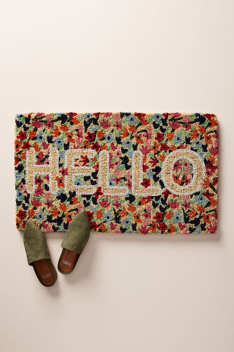 The Best Doormats to Nail That First Impression and Keep the Grime Out Spring Doormats, Anthropologie Holiday, Cool Doormats, Anthropologie Home, Holiday Wishlist, Coconut Fiber, Decor Guide, Outdoor Mat, Welcome Mats