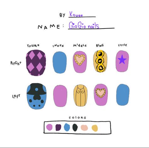 Jojo's Bizarre Adventure Nail Art, Jojo Nails Ideas, Jjba Inspired Nails, Jojo Nails Art Designs, Jojo Inspired Nails, Jojo's Bizarre Adventure Nails, Jjba Nails, Jojo Nails, Nails Goth