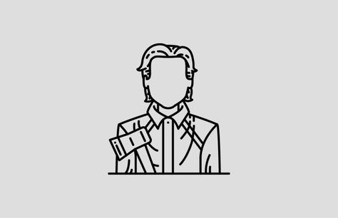 MINIMALIST ICONS OF CLASSIC HORROR CHARACTERS: Patrick Bateman from American Psycho Patrick Bateman Tattoo, American Pshyco Tattoo, Horror Movie Symbols Tattoo, Patrick Bateman Illustration, Patrick Bateman Drawing, Horror Movie Line Art, American Psyco Draw, Wicked Witch Of The West, Movie Tattoos