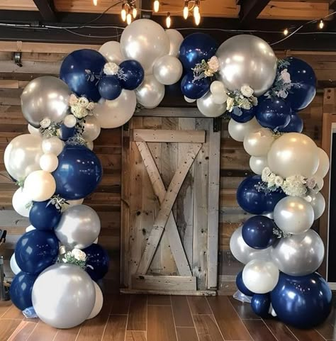 Amazon.com: Navy Blue Balloon Garland Double Stuffed Pearl White Royal Blue Balloon Dark Blue Silver Balloons Night Blue Sand White Balloon arch Kit for Birthday Graduation Baby Shower Wedding Decoration : Home & Kitchen Blue Silver Balloon Arch, Navy Blue White And Silver Balloon Garland, Navy And Silver Balloon Arch, Navy Blue And Silver Balloon Garland, Royal Blue Balloon Arch, Navy Blue Balloon Arch, Navy Blue Birthday Decorations, Royal Blue Balloons Decoration, Navy Blue And Silver Wedding Theme