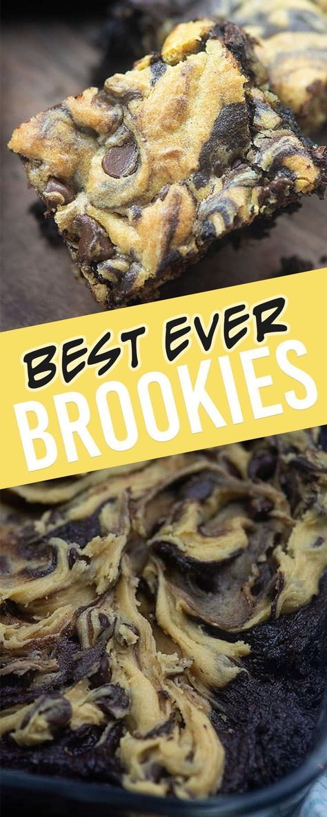 Brookies Cookies, Brookies Recipe, Cake Brownie, Best Brownie Recipe, Cookie Brownie Recipe, Nutella Brownies, Dessert Simple, Perfect Chocolate Chip Cookies, Cookies Brownies