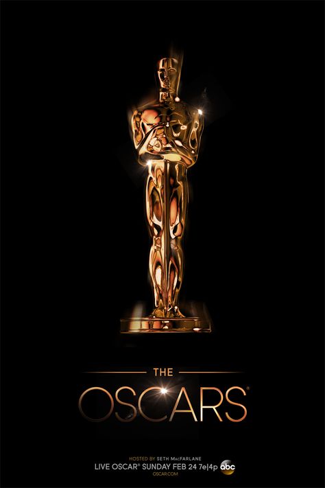 Oscar Poster (2012) Oscar Poster Design, Award Design Poster, Oscar Award Aesthetic, Oscar Aesthetic, Future Actress, Oscar Party Invitations, Oscars Aesthetic, Oscar 2024, Oscar Movies