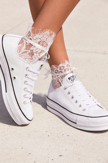 4 Feb 2020 - This Pin was discovered by Rita Tellez. Discover (and save) your own Pins on Pinterest. Lace Sock, Tulle Socks, Socks Outfit, Mode Tips, Wedding Sneakers, Lace Socks, White Socks, Fashion Socks, Bohemian Clothes