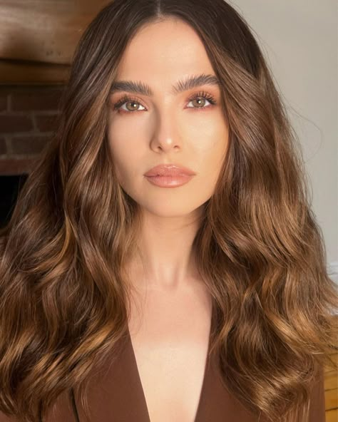 Everyday Makeup For Hazel Eyes, Zoey Deutch Hair, Dark Autumn Celebrities, Natural Hair Colors, Dark Fall Hair Colors, Dark Fall Hair, Classy Makeup, Autumn Palette, Zoey Deutch