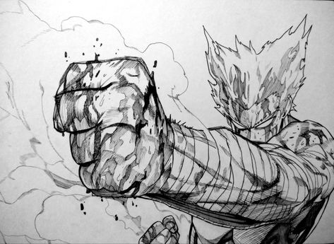 Garou Tokyo Ghoul Drawing, Man Sketch, Best Anime Drawings, Anime Drawing Books, Batman Comic Art, Character Wallpaper, Punch Man, One Punch, Anime Poses Reference