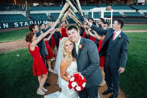 Softball Wedding, Baseball Wedding, Field Wedding, Wedding Videographer, Play Ball, Wedding Pics, Wedding Poses, Budget Wedding, Wedding Tips