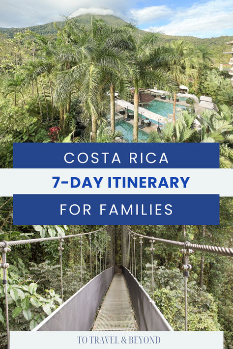 Planning a family vacation to Costa Rica? This 7-day itinerary covers everything from zip-lining in Arenal to beach days in Manuel Antonio. Discover the best kid-friendly activities and places to stay in Costa Rica's diverse regions, perfect for adventure and relaxation!  #costaricafamilytravel, family itinerary for costa rica, costa rica with kids itinerary, trip ideas for costa rice with kids Costa Rica Itinerary With Kids, Costa Rica For Seniors, Costa Rica Travel With Kids, Costa Rica Family Vacation, Costa Rica With Kids, Manuel Antonio Costa Rica, Vacay Ideas, San Jose Costa Rica, Zip Lining