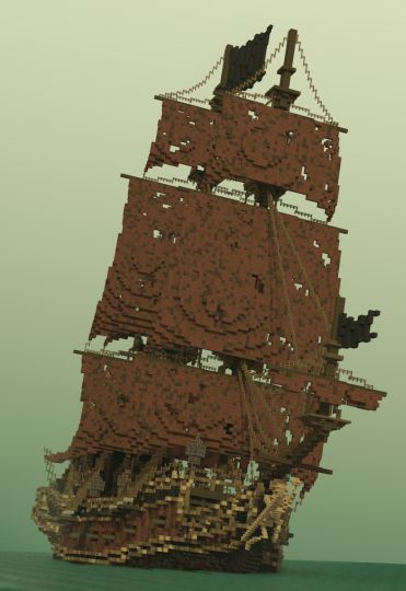 Minecraft Sunken Ship Build, Pirate Ships Minecraft, Minecraft Sunken Ship, Pirate Ship Minecraft Build, Minecraft Pirate Ship Blueprints, Minecraft Ship Design, Minecraft Pirates Of The Caribbean, Treasure Room Minecraft, Minecraft One Piece Build