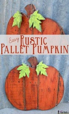 Pallet Pumpkin, Orange Craft, Halloween Diy Outdoor, Halloween Decorations Diy Outdoor, Pallet Creations, Fall Deco, Pallet Crafts, Fall Projects, Pallet Ideas