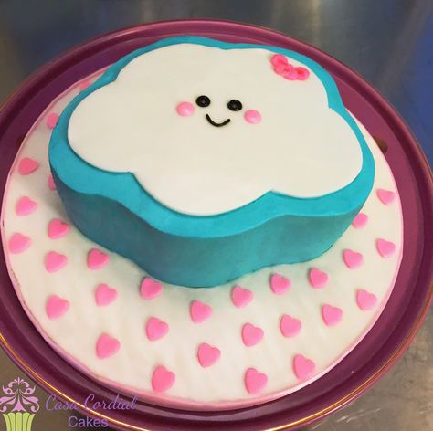 Cloud Shaped Cake, Cloud Cake Design, Clouds Cake Design, White Cloud Cake, Cake With Cloud Design, Pink Cloud Cake, Cloud Cake Ideas, Baby Shower Sheet Cakes, Kawaii Cloud