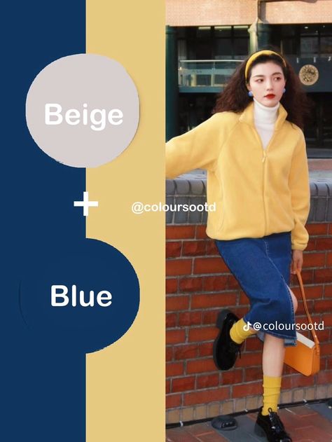 Navy Blue Color Combinations Outfits, Yellow Hijab, Blue Outfit Ideas, Match Outfits, Blue Color Combinations, Mix Match Outfits, Colour Combinations Fashion, Color Combos Outfit, Clothes Organization Diy