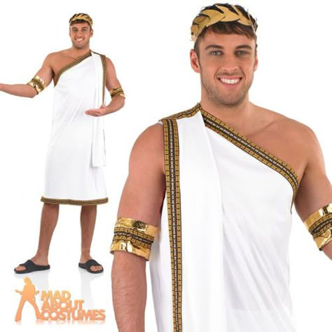 Mens Julius Caesar Costume Toga Greek Roman Adult Fancy Dress Outfit | eBay Mens Toga Costume, Toga Greek, Roman Outfit, Toga Costume Diy, Caesar Costume, Toga Outfits, Julius Caesar Costume, Cheerleader Ideas, Toga Outfit