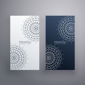 Premium set of mandala card designs Mandala Packaging Design, Elements Of Design Texture, Mandala Logo Design, Stamped Wedding Invitations, Mandala Card, Black Background Painting, Designer Packaging, Foil Stamped Wedding Invitations, Brochure Ideas