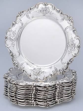 Silver Plates, Fine Dinnerware, Luxury Plates, 10 Dinner, Silver Pooja Items, Luxury Tableware, Luxury Dinnerware, Silver Tea, Silver Flatware