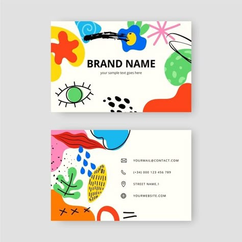 Fun Business Cards Creative, Creative Business Card Design Ideas Graphic Designers, Graphic Design Teacher, Artist Business Cards Design, Business Cards Template, Gold Foil Business Cards, Illustration Business Cards, Teacher Business Cards, Artist Business Card