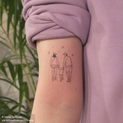 Family. Grandparents Tattoo, Unique Small Tattoo, Family Tattoo Designs, Small Tattoos With Meaning, Small Tattoo Ideas, Simple Tattoo Designs, Small Tattoos Simple, Tattoo Font, Tattoo Videos