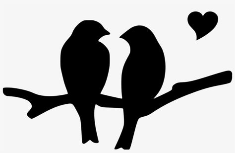 Love Bird Silhouette, Love Birds Silhouette, Free Bird Quotes, Bird Outline Drawing, Bird Svg Free, Love Birds Illustration, Friend Signs, Love Birds Drawing, Easy Drawing Ideas For Beginners