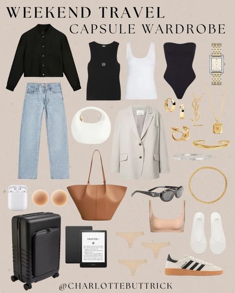 Uk City Break Outfits, 3 Day Capsule Wardrobe, Weekend Break Outfit, Spring City Break Outfit Ideas, Weekend Shopping Outfit, Capsule Wardrobe Bags, Capsule Wardrobe Weekend Trip, Weekend In Paris Outfits, What To Pack For A Weekend Trip