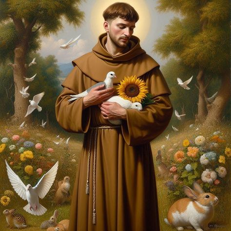 Saint Anthony Of Padua, St Francis Of Assisi, Sao Francisco, Saint Francis, Saint Anthony, Francis Of Assisi, San Francesco, Religious Images, Blessed Virgin Mary