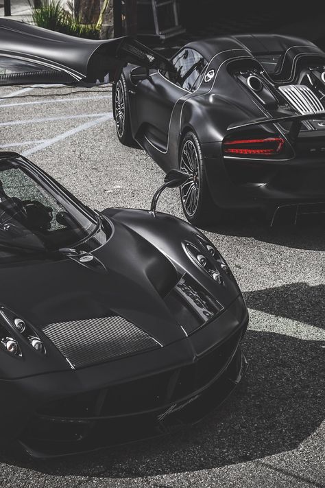 Pagani and Porsche Porsche 918 Spyder, Sports Car Wallpaper, Pagani Huayra, Porsche Cars, Latest Cars, Expensive Cars, Black Car, Car Wallpapers, Car Car