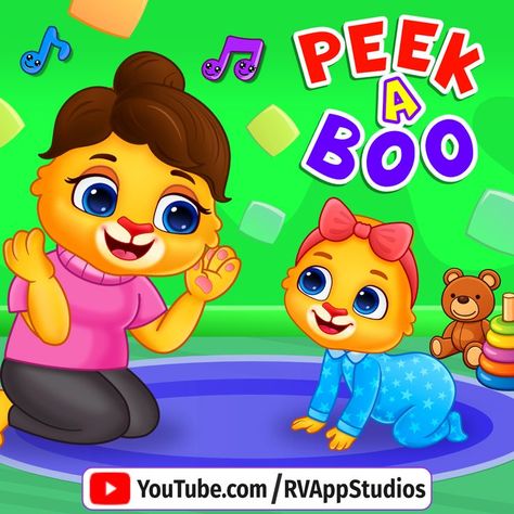 😇 Watch Peek A Boo, the best Peek-A-Boo song for kids on YouTube, as a family and enjoy together. 🥳 You’ll love saying “peekaboo baby” with our Peek A Boo song in Ultra HD 4k on our YouTube channel. ✨ ⭐ Hit the LIKE button and SHARE our children songs with other parents. 👍 Also SUBSCRIBE to our YouTube channel, RV AppStudios, for more baby rhymes, preschool rhymes, and rhymes for kids. 🔔 #Peekaboo #NurseryRhymes #KidsSongs #RVAppStudios Preschool Rhymes, Peek A Boo Baby, Children Songs, Red Colour Palette, Rhymes For Kids, Kids App, Baby Gif, Kids Songs, Educational Videos