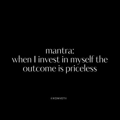 I am my greatest asset. When I invest in myself, my life becomes even more meaningful, richer, deeper. Follow us, let's build a community of people actually living not just existing. LinkedIn: @Konvetii Instagram: @konvetii Pinterest: @konvetii #konvetii #everyoneshouldlive #1in400trillion #affirmation #ambition #invest #confidence #dailyinspiration #inspiration #mindset #motivational #quoteoftheday #motivationalquotes #success #successful #selfcare #selflove #aesthetic #aesthetics #quotes... Myself Aesthetic, Invest In Myself, Selflove Aesthetic, Just Existing, Build A Community, 2025 Vision, Daily Inspiration, Quote Of The Day, Self Care