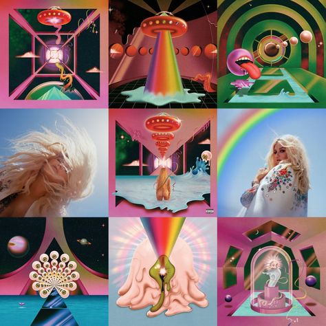 Moodboard Jewelry, Kesha Rainbow, Call Aesthetic, Kesha Rose, Miley Cyrus Photoshoot, Art Ho, Music Collage, Music Coloring, Rainbow Aesthetic