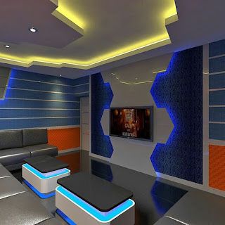 Jasa Pembuatan Ruang Akustik, Ruang Kedap Suara, Furniture & Desain Interior Ruang: jasa pembuatan ruang karaoke / room karaoke 087814... Karaoke Room Design, Ruang Karaoke, Room Karaoke, Sci Fi House, Mini Room, Karaoke Room, Nightclub Design, Pink Living Room, Living Room Red