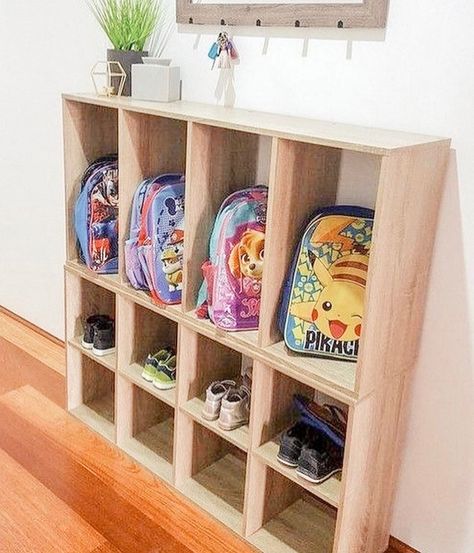 Home Daycare Cubby Ideas, Home Daycare Storage Ideas, Daycare Cubbies Diy, Preschool Cubby Ideas, Kids Cubby Storage Ideas, Daycare Cubbies Ideas, Daycare Storage Ideas, Daycare Cubbies, Cubby Decor