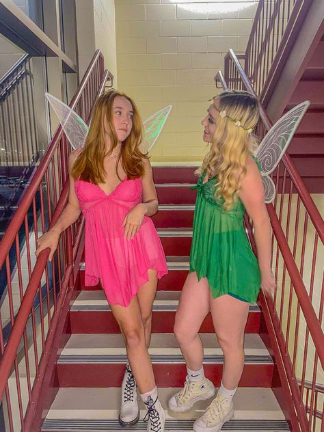 fairy costume for duos or group. Great for college costumes. Disney Princess Duo Costumes, Fairy Duo Costume, Disney Princess Halloween Costumes, College Costumes, Character Dress Up, Princess Halloween Costume, Duo Costumes, Fairy Halloween Costumes, Duo Halloween Costumes