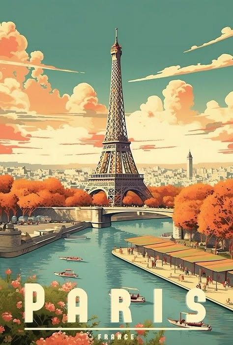 Travel Posters Aesthetic, Vintage Travel Art, Travel Aesthetic Poster, Paris Aesthetic Poster, France Poster, Paris Poster Vintage, Paris Postcard, Vintage Travel Posters Europe, France Travel Poster