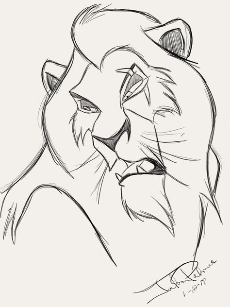 Scar Scar From Lion King Tattoo, Lion King Drawing Sketches, Heihei Drawing, Scar Lion King Drawing, Scar Lion King, Lion King Tattoo, King Drawing, Disney Character Drawings, Lion King Drawings