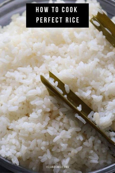 how to cook rice on the stove. | ISLAND SMILE How To Reheat Rice, Rice On The Stove, Types Of Diets, Perfect Rice, Sri Lankan Recipes, Leftover Rice, Cup Of Rice, Vegan Curry, How To Cook Rice