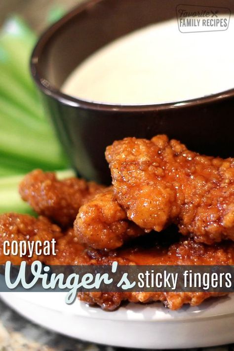 Wingers Sticky Fingers, Luscious Recipes, Newest Recipes, Super Bowl Recipes, Copy Cats, Tyler Florence, Chicken Snacks, Chicken Recipies, Picky Eating