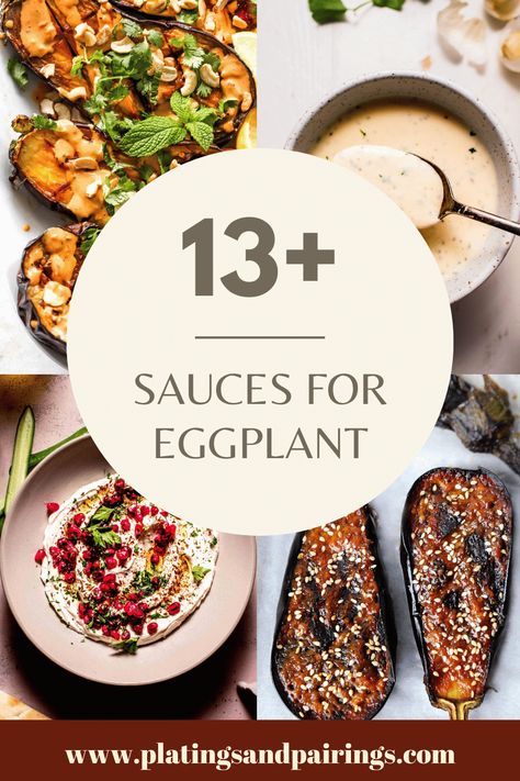 Do you love eggplant but crave something different? Look no further! These 13+ flavor-packed sauces for eggplant will elevate your veggie game. Whether you’re making grilled carrots, roasted eggplant, or eggplant fries, you’ll find a great sauce option here! Canning Eggplant, Yogurt Dip For Veggies, Eggplant Grilled, Roasted Chili Peppers, Eggplant Sauce, Eggplant Appetizer, Best Sauces, Carrots Roasted, Sauteed Eggplant