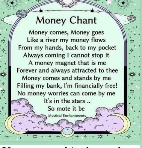 Money Chants, Money Spells Magic, Spells That Actually Work, Manifestation Spells, Money Prayer, Witchcraft Spells For Beginners, Charmed Book Of Shadows, Money Spells That Work, Good Luck Spells