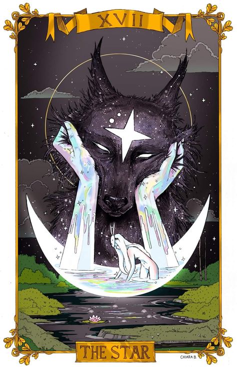 Wolf And Bunny, Celestial Animals, Chiara Bautista, Star Wolf, Rabbit Girl, Canine Art, Tarot Cards Art, Tarot Art, A Wolf