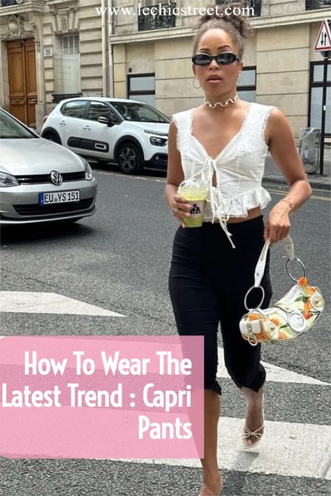 capri pants, capri outfits, capry pant, capri leggings outfits, trend ideas, trending outfits, trend outfit, spring outfits, summer outfits Capri Jeans Outfit Summer, Capri Pants Outfits Aesthetic, Capri Pants Outfits 2024, Legging Capri Outfits, Capri Style, Capri Pants 2024, Capri Pants Outfits Summer, Black Capri Pants Outfit, Capris Outfit