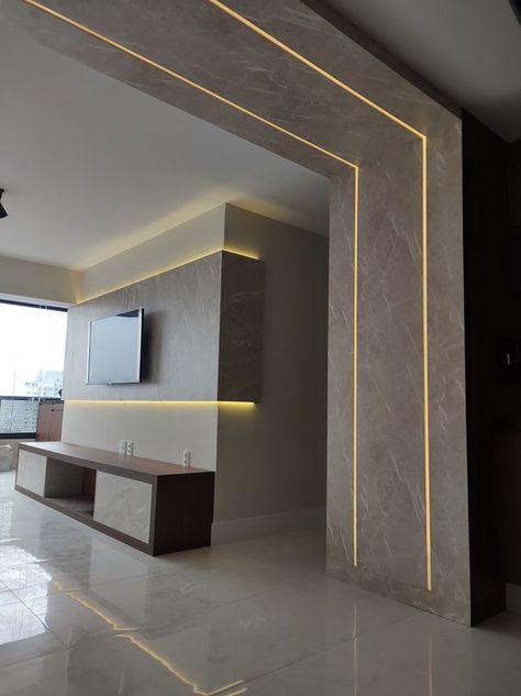 Profile Light Interior Design, Drywall Led Lights, Wall Profile Light, Profile Led Light In Ceiling, Drywall Ceiling Design, Led Profile Lighting Design, Profile Ceiling Design, Profile Light Ceiling Design For Living Room, Led Profile Lighting Design Ceiling