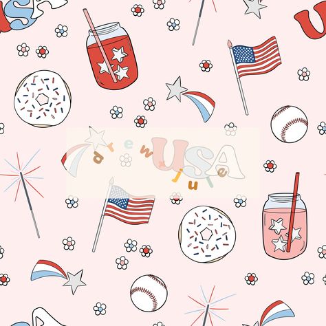 Digital seamless design print featuring groovy 4th of July vibes. USA Patriotic red / white / pink tones - perfect boho pattern for 4th of July or Memorial Day! This listing is for a Seamless Pattern Repeat, DIGITAL FILE (no physical item) You will receive a download link for the file(s) upon completed purchase. 12inx12in || JPG || RGB || 300DPI Flattened Image (Not Vector / Layered) Please read the details below fully before purchasing! BY PURCHASING THIS DESIGN, YOU UNDERSTAND & AGREE TO THE F Bujo Elements, 4th Of July Illustration, July Vibes, Usa Patriotic, Phone Wallpaper Patterns, Retro Summer, Boho Patterns, Pattern Repeat, Pink Tone