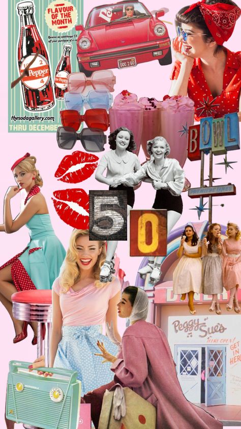 #the50’s Dreamgirl Aesthetic, Vintage 1950s Aesthetic, 50’s Aesthetic, Artistic Wallpapers, 1950s Aesthetic, 1950s Cars, 50 Aesthetic, 1950s Rockabilly, 80s Pop Culture