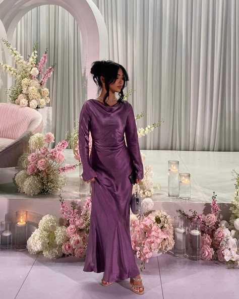 Purple Dress Prom, Elegant Purple Dress, Elegant Purple Dresses, Modest Evening Dress, Spring Wedding Guest Dress, Fall Wedding Guest, Fall Wedding Guest Dress, Prom Long, Purple Prom Dress