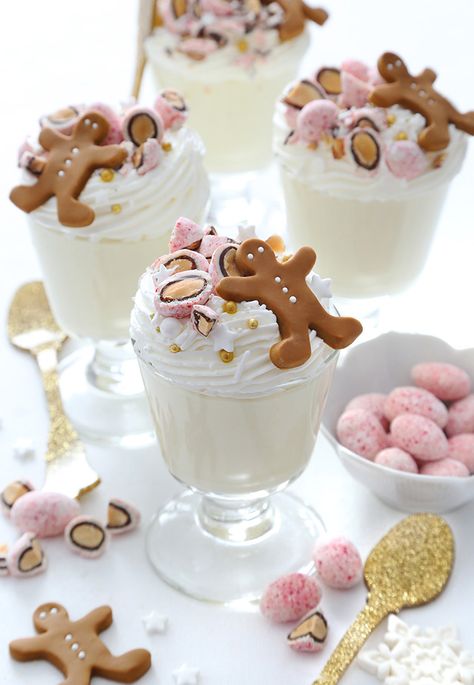 Marzipan Mousse with Sconza Candy Cane Almonds Candy Cane Recipes, Sugarplum Christmas, The Best Desserts, Make Ahead Desserts, Almond Flavor, Mousse Recipes, Chocolate Caliente, Gel Food Coloring, Christmas Sweets