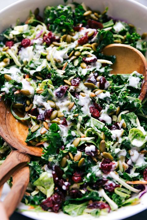 Costco Kale Salad (BEST Poppyseed Dressing) | Chelsea's Messy Apron Kale Pasta Salad, Sweet Potato Coconut Curry, Kale Salad Dressing, Sweet Kale Salad, Kale Pasta, Costco Meals, Coconut Curry Soup, Chelsea's Messy Apron, Poppyseed Dressing