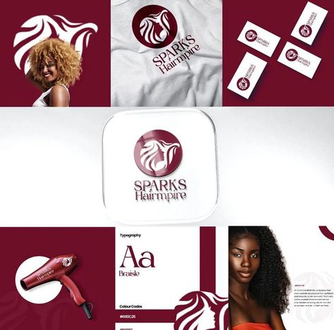 Brand Identity design for a hair brand Hair Brands, Brand Identity Design, Identity Design, Logo Branding, Brand Identity, Branding, ? Logo, Hair, Design