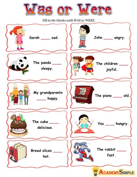 Verb To Be Past, Simple Past Verbs, Past Tense Worksheet, Verbo To Be, Verb To Be, Kindergarten Anchor Charts, Simple Past, Simple Past Tense, Grammar For Kids